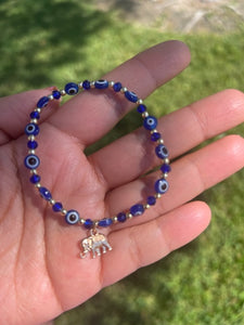 Evil eye with Elephant charm