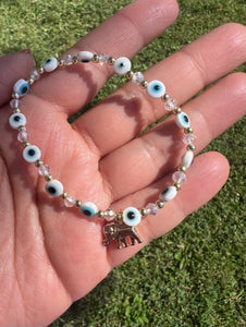 Evil eye with Elephant charm